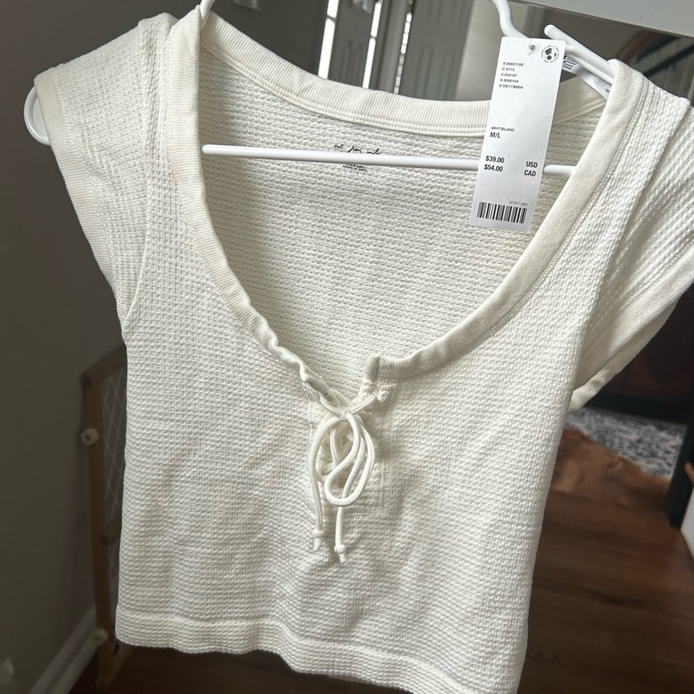 White Crop Top Urban Outfitters M